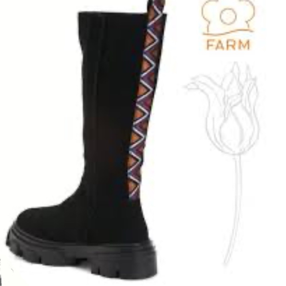 FARM Rio lug sole knee high boots